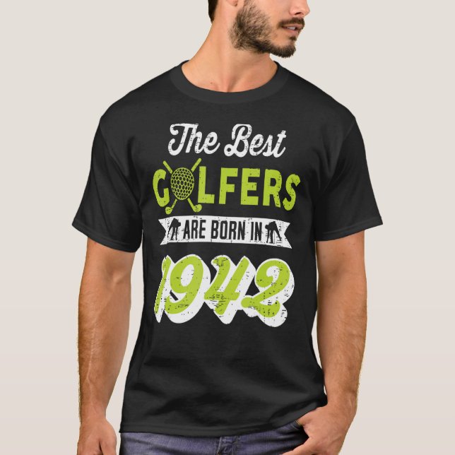 80 Jahre alter Golfer Golfing Golf 1942 80. Geburt T-Shirt (Vorderseite)