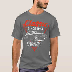 80 Jahre alter klassischer Wagen 1943 80. Geburtst T-Shirt