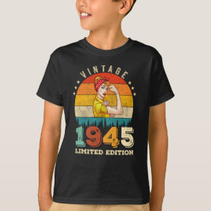80 Jahre alter Tag 1945 Vintag 80. Geburtstagsfrau T-Shirt