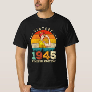 80 Jahre alter Tag 1945 Vintag 80. Geburtstagsfrau T-Shirt