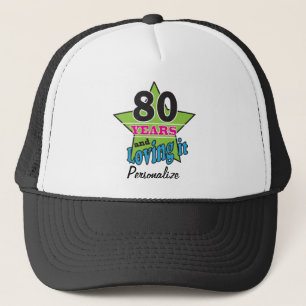 80 Jahre und Lieben es   80. Name Geburtstags-  Truckerkappe
