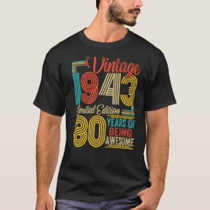 80 Jahre Vintag 1943 80. Geburtstag 1 T-Shirt