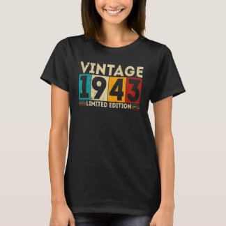 80 Jahre Vintag 1943 80. Geburtstag T-Shirt