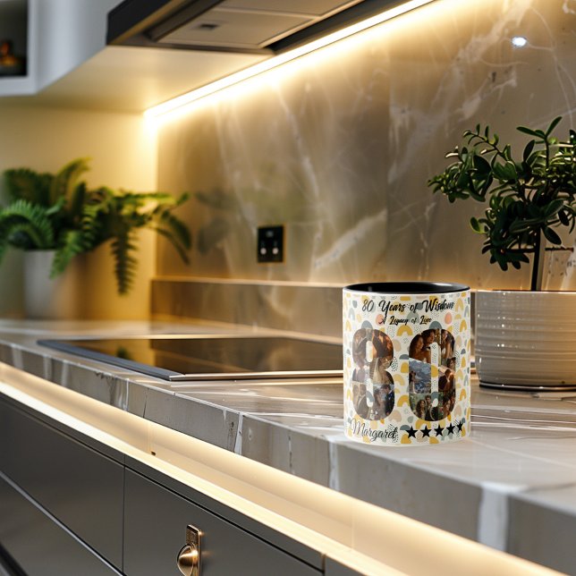 80 Jahre Weisheit FotoCollage Tasse - Individuelle (Von Creator hochgeladen)