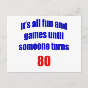 80 Jemand wird 80 Postkarte