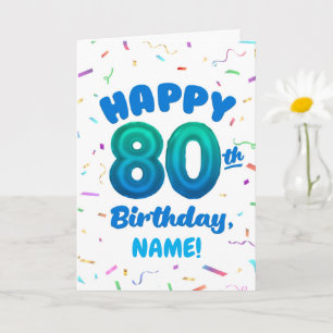 80. Luftballon-Nummer Benutzerdefinierter Name Geb Karte