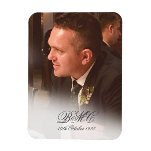 80. Male Birthday Simple Elegant Foto Magnet