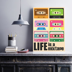 80 MixTape-Kassette Motivierend Poster