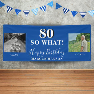 80 Na und Lustiges altes neues Foto 80. Geburtstag Banner