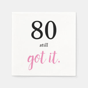 80 noch Got es elegant Geburtstagstext Serviette