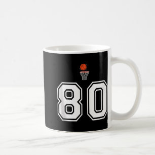 80 Nummer Basketball Stil Vintag weißer Tank Top Kaffeetasse