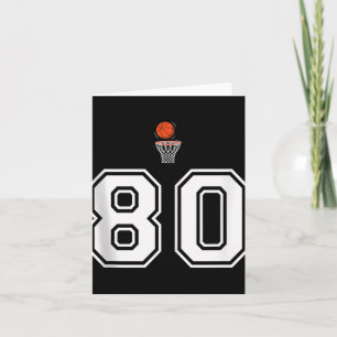 80 Nummer Basketball Stil Vintag weißer Tank Top Karte