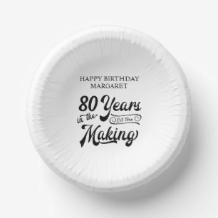 80. oder jeder beliebige Geburtstag Retro 80 Jahre Pappteller
