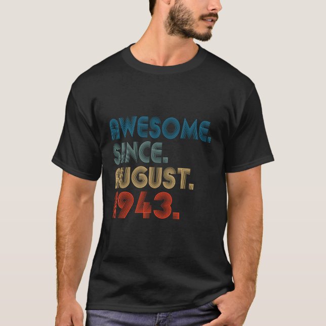 80 Phantastisch seit August 1943 80. T-Shirt (Vorderseite)