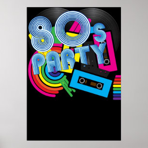 80 Retro-Party Poster