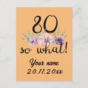 80 So was 80. Geburtstag Funny Postkarte