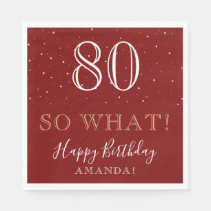 80 So, was Funny Zitat Elegant 80. Geburtstag Serviette