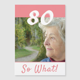 80 So was Inspirational 80. Geburtstag Magnet-Kart Magnetkarte