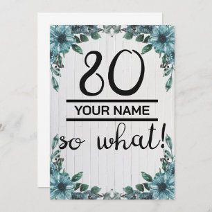 80 So was - Witziger 80. Geburtstag Ankündigung