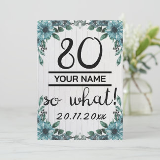 80 So was - Witziger 80. Geburtstag Einladung