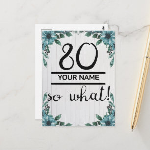 80 So was - Witziger 80. Geburtstag Postkarte