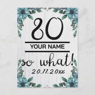 80 So was - Witziger 80. Geburtstag Postkarte