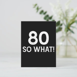 80 So was - Witziger 80. Geburtstag Postkarte