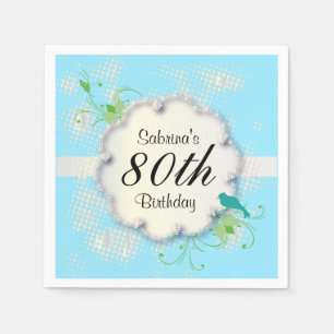 80. Text des Geburtstags-Party- DIY Serviette