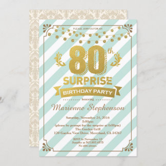 80. Überraschung Geburtstagseinladung für Frau Einladung