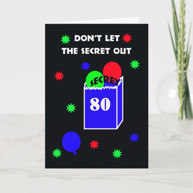 80. Überraschungs-Geburtstags-Party Einladung -- (Vorderseite)