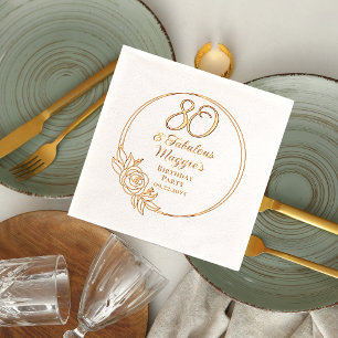 80 und fabelhafte 80. Geburtstagsparty gestempelt Servietten Mit Folie