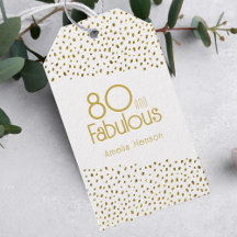 80 und fabelhafter Gold Glitzer 80. Geburtstag