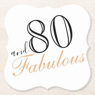 80 und fabelhaftes Elegant 80. Geburtstag Untersetzer