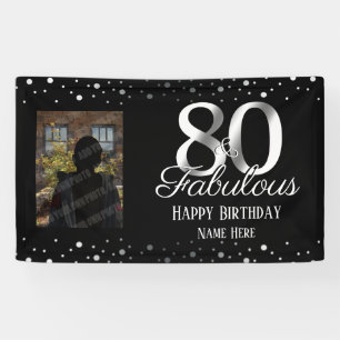 80 und Fabulous Birthday Confetti Foto Banner