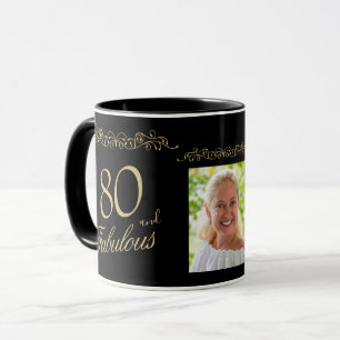 80 und Fabulous Ornament 80. Geburtstag Foto Tasse
