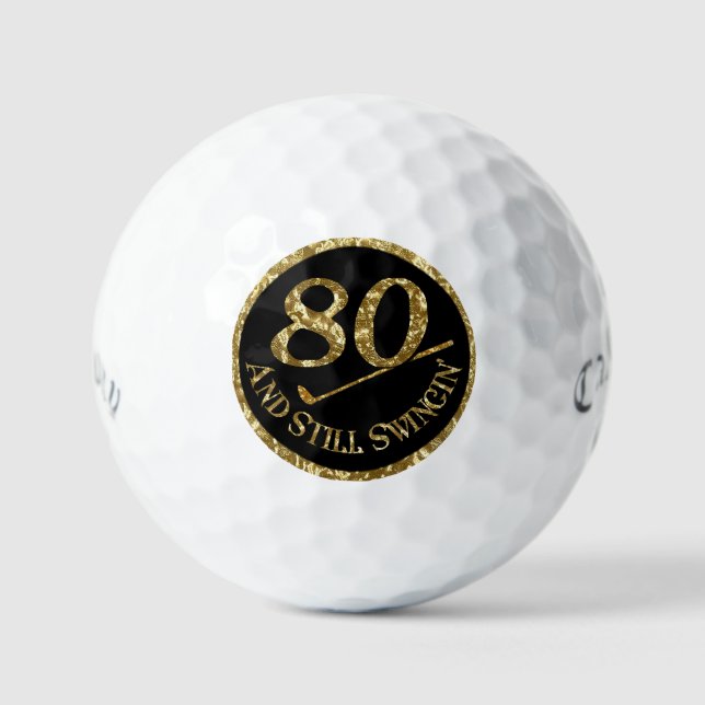 80 und immer noch Swingin'Golf Balls Golfball (Vorderseite)