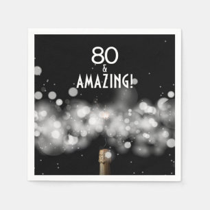 80 und Phantastisch Champagner Party Napkins Serviette