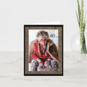 80 was zum Geburtstag lustig Karte