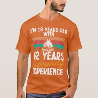 80 Year Old Camper Mountains Camping 80 Birthday f T-Shirt