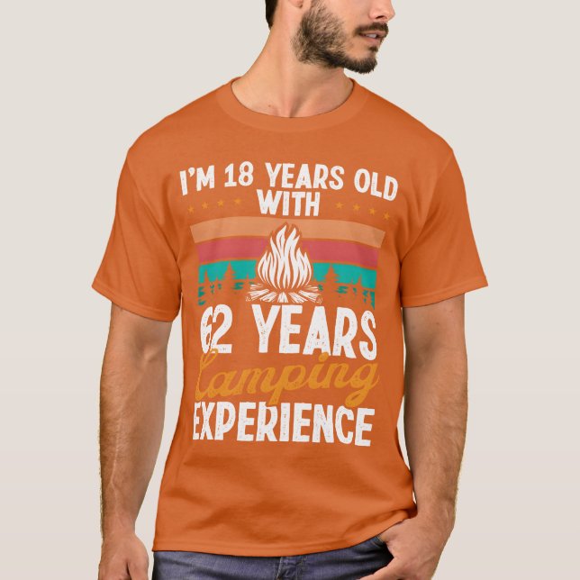 80 Year Old Camper Mountains Camping 80 Birthday f T-Shirt (Vorderseite)