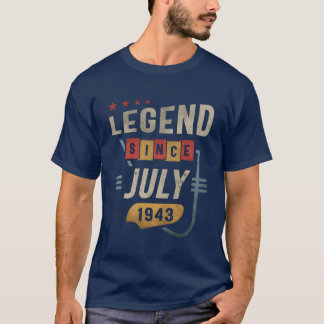 80 Years Old Legend Since July 1943 80th Birthday  T-Shirt