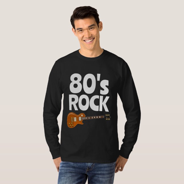 80er 1980er ROCK BLACK T - SHIRT T-SHIRTS (Vorne ganz)