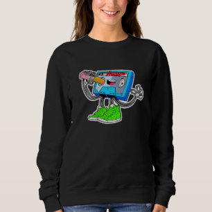 80er 90er Kassette Musikband Mixtape 1980er Old Sc Sweatshirt