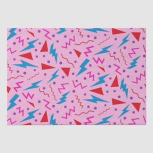 80er 90er Memphis-Stil geometrisch Pink Seidenpapier