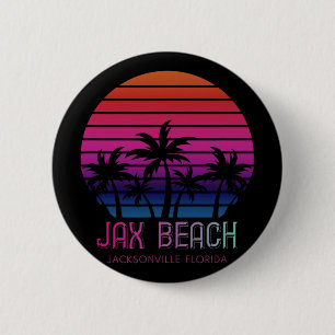 80er 90er Retro-Farben Jacksonville Florida Urlaub Button