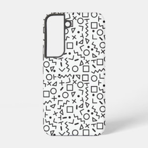 80er 90er Schwarz-Weiß-Formen-Muster Samsung Galaxy Hülle