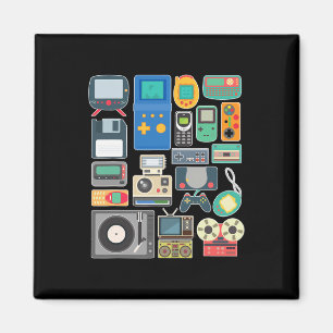 80er 90er Videospiel Retro Vintage Clic Arcade Magnet