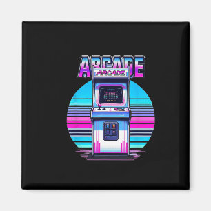 80er 90er Vintage Retro Arcade Videospiel Old Scho Magnet