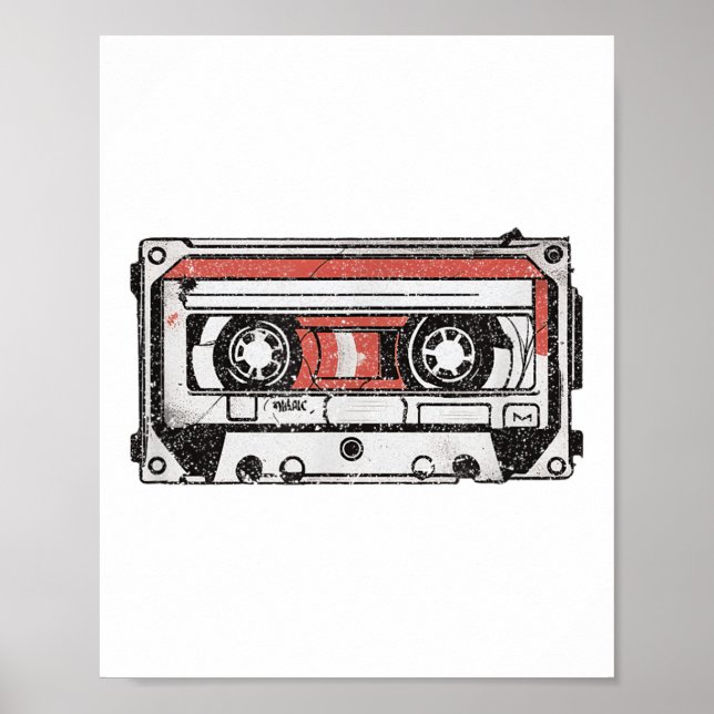 80er 90s Nostalgischer Retro Cette Tape Throwback- Poster (Vorne)