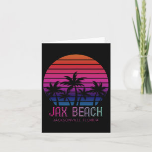 80er 90s Retro Colors Jacksonville Florida Urlaub Karte